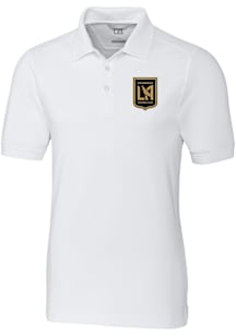 Cutter and Buck Los Angeles FC Mens White Advantage Short Sleeve Polo
