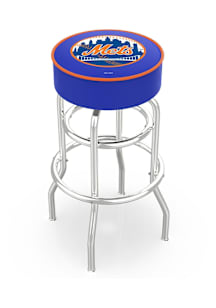 New York Mets Double-Ring Swivel Pub Stool - Silver