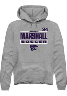 Allison Marshall Rally Mens Graphite K-State Wildcats NIL Stacked Box Player Hood