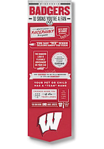 Wisconsin Badgers Wall Art Sign - Red