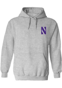 Womens Northwestern Wildcats Ash Vive La Fete Impressions Hooded Sweatshirt