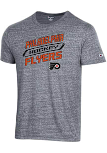 Champion Philadelphia Flyers Grey Diagonal Tri-Blend Short Sleeve Fashion T Shirt