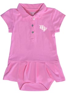 UCF Knights Baby Girls Pink Caroline Short Sleeve Dress
