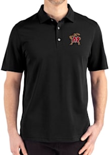 Cutter and Buck Maryland Terrapins Black Advantage Refresh Pique Big and Tall Polo