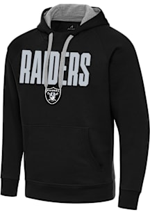 Antigua Las Vegas Raiders Mens Black Colossal Victory Long Sleeve Hoodie