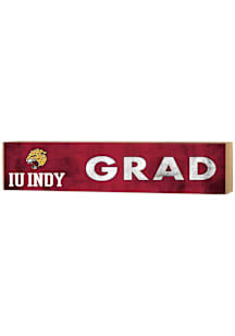 KH Sports Fan IUPUI Jaguars Grad graduation graphic Sign - Crimson