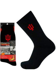 Thermal Indiana Hoosiers Womens Crew Socks - Black