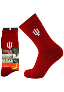 Color Thermal Indiana Hoosiers Womens Crew Socks - Red