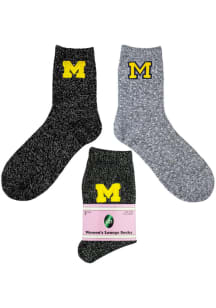 Michigan Wolverines Lounge Womens Quarter Socks
