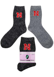 Nebraska Cornhuskers Lounge Womens Quarter Socks