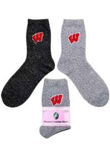 Wisconsin Badgers Lounge Womens Quarter Socks