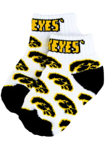 Mascot Iowa Hawkeyes Baby Quarter Socks - Black