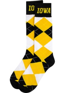 Team Color Iowa Hawkeyes Mens Argyle Socks - Black