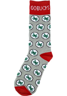 Repeating Ohio State Buckeyes Youth Crew Socks - Red