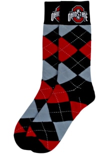 Team Color Ohio State Buckeyes Mens Argyle Socks - Red