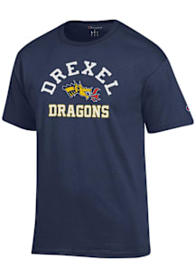 Champion Drexel Dragons Navy Blue Logo Short Sleeve T Shirt