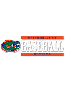 Florida Gators 6X2 Baseball Auto Decal - Orange