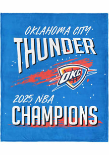 Oklahoma City Thunder 2025 NBA Finals Champions Silk Touch Fleece Blanket - Blue