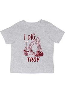 Vive La Fete Troy Trojans Infant Excavator Short Sleeve T-Shirt Grey