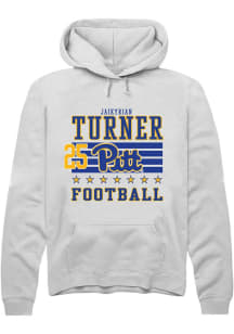 Ja’Kyrian Turner Rally Mens White Pitt Panthers NIL Striped Player Hood