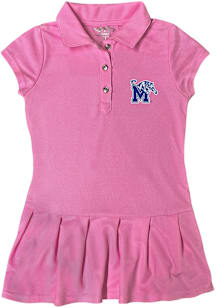 Memphis Tigers Toddler Girls Pink Caroline Short Sleeve Dress