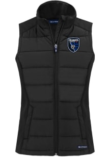 Cutter and Buck San Jose Earthquakes Womens Black Evoke Vest