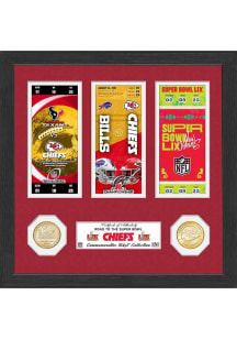 Kansas City Chiefs 2024 Road to Super Bowl LIX Ticket and Coin Plaque