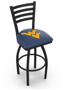West Virginia Mountaineers High Back Swivel Pub Stool - Black