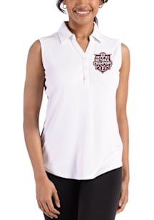 Cutter and Buck Indiana Hoosiers Womens White 2025 CFP National Champions Forge Eco Polo Shirt