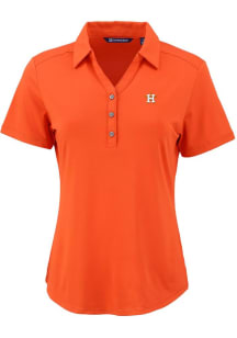 Cutter and Buck Houston Astros Womens Orange Forge Eco Polo Short Sleeve Polo Shirt