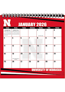 Nebraska Cornhuskers 2026 Easel Desk Calendar