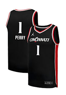 Mya Perry Mens Black Cincinnati Bearcats NIL Name And Number Basketball Jersey