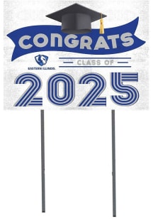 Eastern Illinois Panthers KH Sports Fan 18x24 Yard Sign with Stakes Class of 2025 Yard Sign - Whit..
