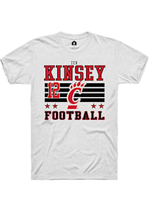 Zeb Kinsey Cincinnati Bearcats White Football NIL Striped Short Sleeve Player T Shirt