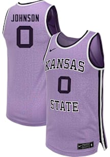 Mens K-State Wildcats Lavender Nike NIL Name And Number Basketball Jersey