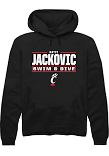 Katie Jackovic Cincinnati Bearcats Mens Black NIL Stacked Box Player Hood