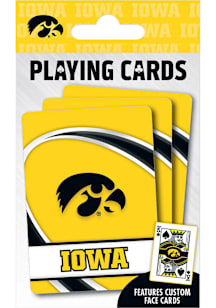 Yellow Iowa Hawkeyes Team Logo Playing Cards
