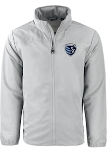 Cutter and Buck Sporting Kansas City Mens Grey Charter Eco Light Weight Jacket