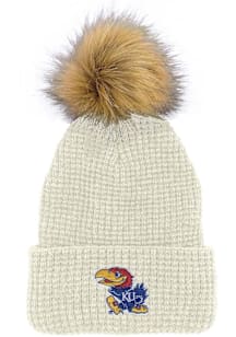 LogoFit Kansas Jayhawks White Belgian Womens Knit Hat