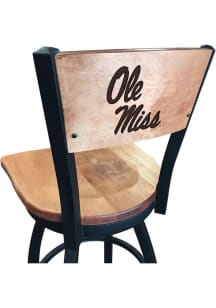Ole Miss Rebels Maple Seat Maple Back Swivel Pub Stool - Brown