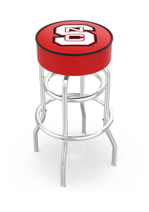 NC State Wolfpack Double-Ring Swivel Pub Stool - Black