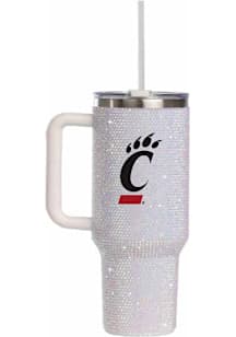 White Cincinnati Bearcats 34oz White Bling Stainless Steel Tumbler