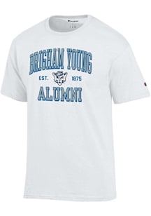 Champion BYU Cougars White Est Alumni Jersey Short Sleeve T Shirt