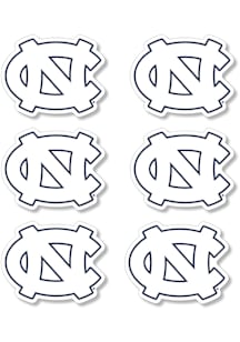 North Carolina Tar Heels 6 Pack Primary Auto Decal - White