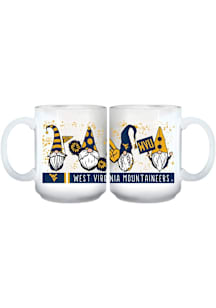 West Virginia Mountaineers Holiday Gnome Ceramic Mug - Gold