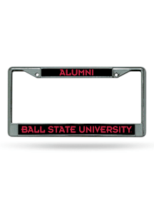 Ball State Cardinals Alumni Chrome License Plate Frame - Silver