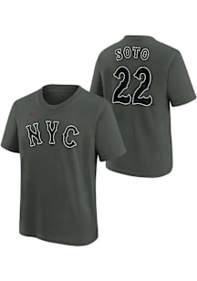 Juan Soto New York Mets Youth Charcoal City Connect Player Tee