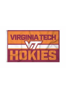 Virginia Tech Hokies Bold 3x5 Team Logo Silk Screen Grommet Flag - Maroon