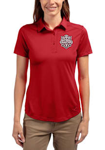 Cutter and Buck Indiana Hoosiers Womens Crimson 2025 CFP National Champions Prospect Short Sleeve..