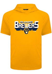 Levelwear Milwaukee Brewers Gold Phase Retro 3D Short Sleeve Hoods